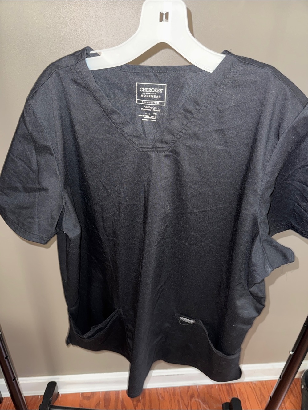 Cherokee Workwear Women’s Black V-Neck Scrub Top